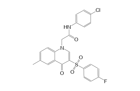1-quinolineacetamide, N-(4-chlorophenyl)-3-[(4-fluorophenyl)sulfonyl]-1,4-dihydro-6-methyl-4-oxo-