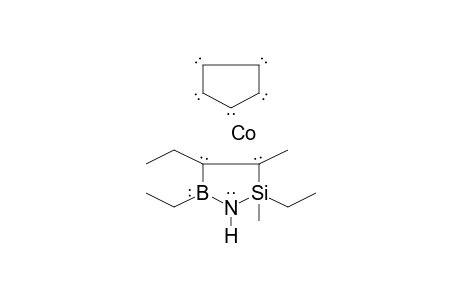 Cobalt, .eta.-5-cyclopentadienyl-.eta.-4-(2,4,5-triethyl-2-exo,3-dimethyl-1,2,5-azasilaboroline)
