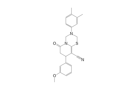2H,6H-pyrido[2,1-b][1,3,5]thiadiazine-9-carbonitrile, 3-(3,4-dimethylphenyl)-3,4,7,8-tetrahydro-8-(3-methoxyphenyl)-6-oxo-