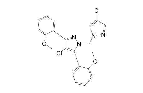4-chloro-1-[(4-chloro-1H-pyrazol-1-yl)methyl]-3,5-bis(2-methoxyphenyl)-1H-pyrazole