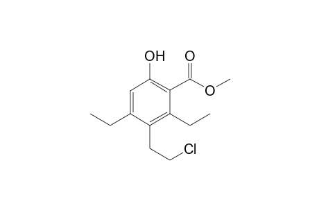 Methyl 4-(2-chloroethyl)-1-hydroxy-3,5-diethyl-2-benzoate