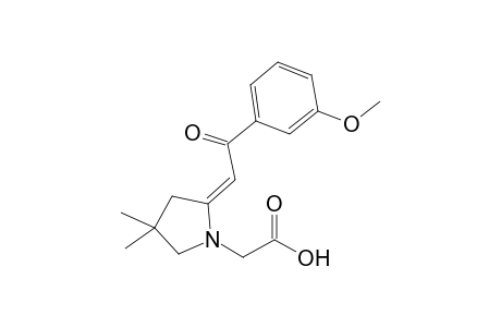 2-[(2E)-2-[2-(3-methoxyphenyl)-2-oxidanylidene-ethylidene]-4,4-dimethyl-pyrrolidin-1-yl]ethanoic acid