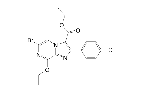 6-BrOMO-8-ETHOXY-3-ETHOXYCARBONYL-2-(4'-CHLOROPHENYL)-IMIDAZO-[1,2-A]-PYRAZINE