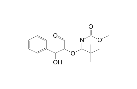 Methyl 2-tert-butyl-5-[hydroxy(phenyl)methyl]-4-oxo-1,3-oxazolidine-3-carboxylate