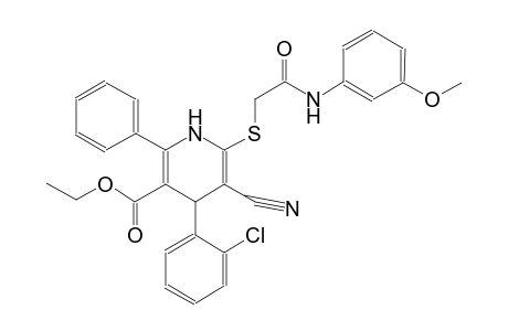 ethyl 4-(2-chlorophenyl)-5-cyano-6-{[2-(3-methoxyanilino)-2-oxoethyl]sulfanyl}-2-phenyl-1,4-dihydro-3-pyridinecarboxylate
