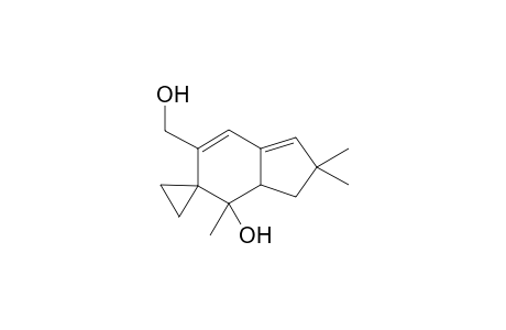 2,2,4-Trimethyl-4-hydroxy-6-(hydroxymethyl)-1-dehydro-4,5-dihydro-5-spiro[cyclopropa]-indane