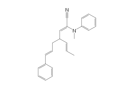 (2Z,5E)-2-(N-methylanilino)-4-[(E)-3-phenylprop-2-enyl]hepta-2,5-dienenitrile