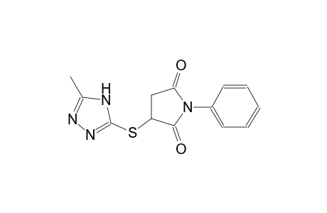 3-[(5-methyl-4H-1,2,4-triazol-3-yl)sulfanyl]-1-phenyl-2,5-pyrrolidinedione