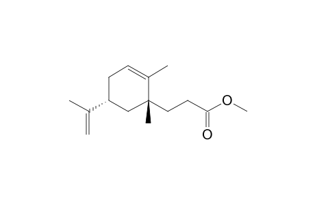 3-[(1R,5R)-5-Isopropenyl-1,2-dimethylcyclohex-2-enyl]propionic acid methyl ester