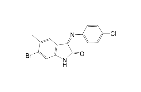 6-Bromo-3-(4-chloro-phenylimino)-5-methyl-1,3-dihydro-indol-2-one