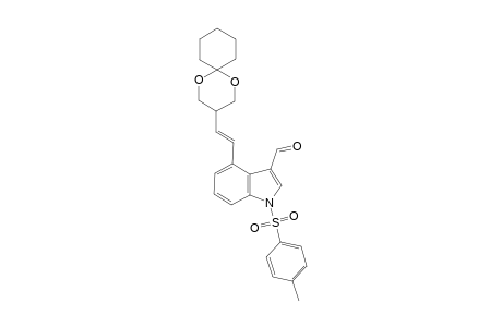 4-[2-spiro[cyclohexane-1,2'-1',3'-dioxan-5'-yl]ethenyl]-N-tosylindole-3-carbaldehyde