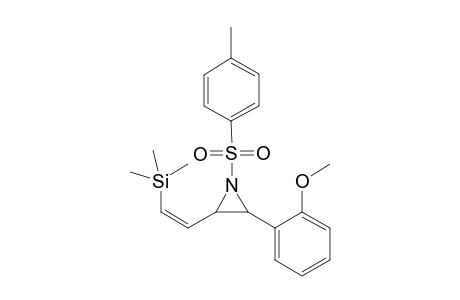 cis-N-Tosyl-2-(o-methoxyphenyl)-3-(.beta.-(trimethylsilyl)vinyl]aziridine