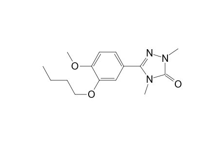 2,4-Dihydro-5-(3-butoxy-4-methoxyphenyl)-2,4-dimethyl-3H-1,2,4-triazol-3-one
