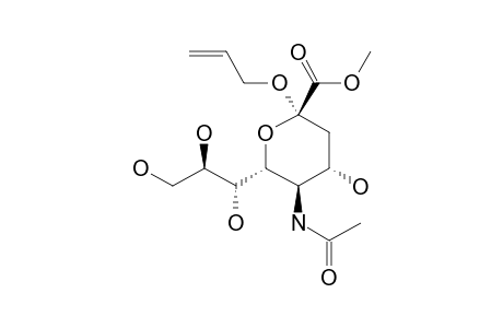 METHYL-(ALLYL-5-ACETAMIDO-3,5-DIDEOXY-D-GLYCERO-ALPHA-D-GALACTO-2-NONULOPYRANOSID)-ONATE