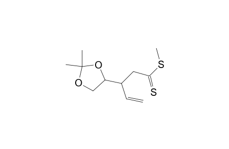 Methyl (3S,1'S)-3-(2,2-dimethyl-1,3-dioxolane-4-yl)-4-pentenedithioate