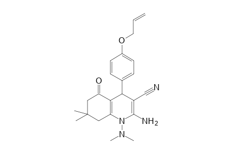 2-Amino-1-(dimethylamino)-7,7-dimethyl-5-oxo-4-(4-prop-2-enoxyphenyl)-6,8-dihydro-4H-quinoline-3-carbonitrile