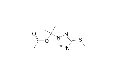 1H-1,2,4-Triazole-1-methanol, .alpha.,.alpha.-dimethyl-3-(methylthio)-, acetate (ester)
