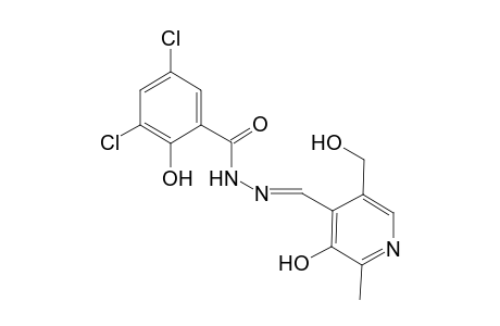 3,5-Dichloro-2-hydroxy-N'-{[3-hydroxy-5-(hydroxymethyl)-2-methyl-4-pyridinyl]methylidene}benzohydrazide