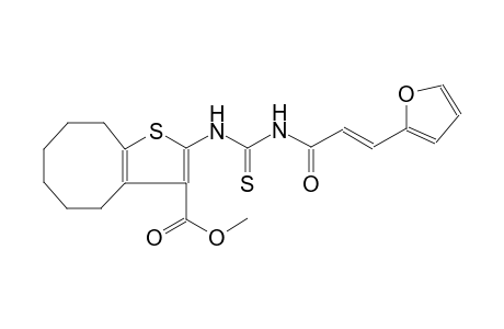cycloocta[b]thiophene-3-carboxylic acid, 2-[[[[(2E)-3-(2-furanyl)-1-oxo-2-propenyl]amino]carbonothioyl]amino]-4,5,6,7,8,9-hexahydro-, methyl ester