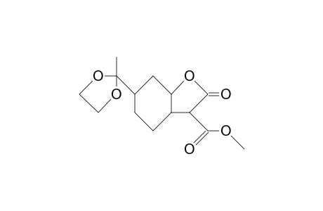 C-4-(2-Methyl-1,3-dioxolan-2-yl)-8-oxo-7-oxa-R-1,T-6-bicyclo(4.3.0)nonane-9-carboxylic acid, methyl ester