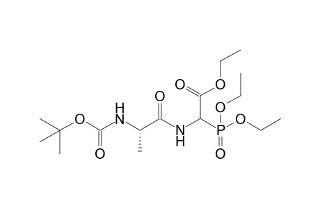 2-Diethoxyphosphoryl-2-[[(2S)-2-[[(2-methylpropan-2-yl)oxy-oxomethyl]amino]-1-oxopropyl]amino]acetic acid ethyl ester