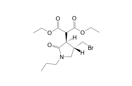 Diethyl 2-(trans-4-(bromomethyl)-1-propyl-2-oxopyrrolidin-3-yl)malonate