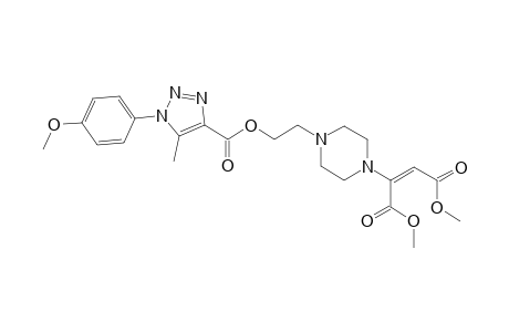 1-[(E)-1,2-(Dimethoxycarbonyl)ethen-1-yl]-4-[2-(1-(4-methoxyphenyl)-5-methyl-1H-1,2,3-triazole-4-carboyloxyl)eth-1-yl]piperazine