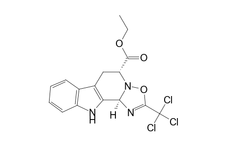 [1,2,4]Oxadiazolo[2',3':1,2]pyrido[3,4-b]indole-5-carboxylic acid, 5,6,11,11b-tetrahydro-2-(trichloromethyl)-, ethyl ester, cis-
