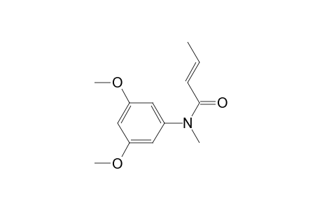 (E)-N-(3,5-dimethoxyphenyl)-N-methylbut-2-enamide