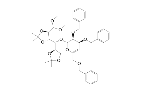 4-O-(2,3,6-TRI-O-BENZYL-4-DEOXY-ALPHA-L-THREO-HEX-4-ENOPYRANOSYL)-2,3:5,6-DI-O-ISOPROPYLIDENE-ALDEHYDO-D-GLUCOSE-DIMETHYL-ACETAL