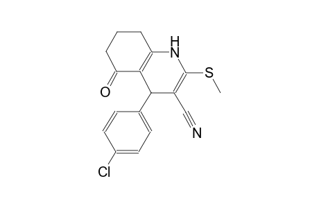 3-quinolinecarbonitrile, 4-(4-chlorophenyl)-1,4,5,6,7,8-hexahydro-2-(methylthio)-5-oxo-