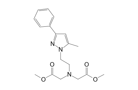 2-[(2-keto-2-methoxy-ethyl)-[2-(5-methyl-3-phenyl-pyrazol-1-yl)ethyl]amino]acetic acid methyl ester
