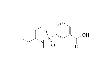 benzoic acid, 3-[[(1-ethylpropyl)amino]sulfonyl]-