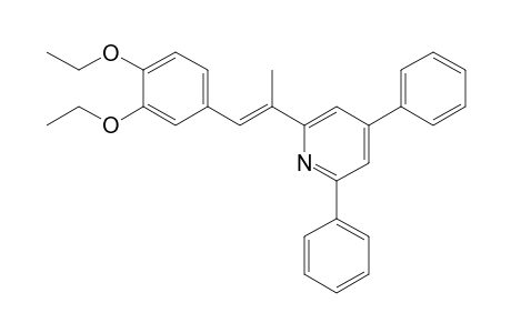 Pyridine, 2-[2-(3,4-diethoxyphenyl)-1-methylethenyl]-4,6-diphenyl-