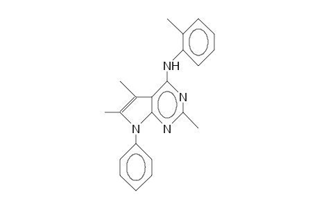 N-(2-Tolyl)-7-phenyl-2,5,6-trimethyl-7H-pyrrolo(2,3-D)pyrimidin-4-amine