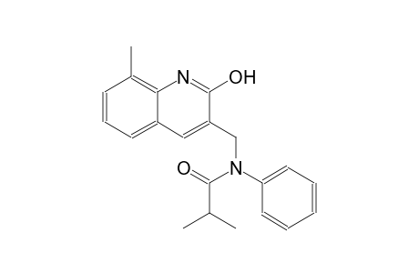 N-[(2-hydroxy-8-methyl-3-quinolinyl)methyl]-2-methyl-N-phenylpropanamide