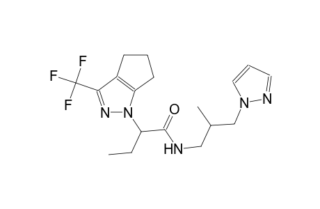N-[2-methyl-3-(1H-pyrazol-1-yl)propyl]-2-(3-(trifluoromethyl)-5,6-dihydrocyclopenta[c]pyrazol-1(4H)-yl)butanamide