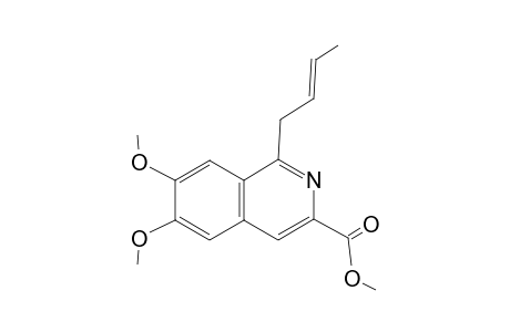 Methyl 1-(but-2'-en-1'-yl)-6,7-(dimethoxy)isoquinoline-3-carboxylate