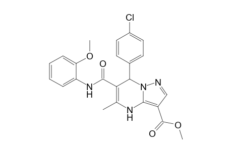 Methyl-7-(4-chlorophenyl)-6-{[(2-methoxyphenyl)amino]carbonyl}-5-methyl-4,7-dihydropyrazolo[1,5-a]pyrimidine-3-carboxylate
