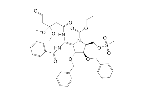 (3R,4R,5S)-2-[(Z)-1-Benzoylamino-1-(1-formyl-2,2-dimethyloxypropylcarbamoyl)methylene]-3,4-dibenzyloxy-1-(prop-2-en-1-yloxy)carbonyl-5-(methanesulfoxymethyl)pyrrolidine