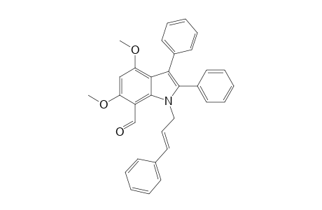 4,6-Dimethoxy-2,3-diphenyl-1-(3'-phenylprop-2'-enyl)indole-7-carbaldehyde