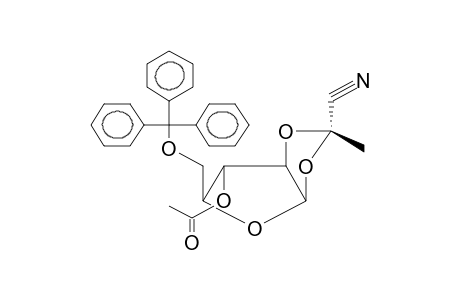 3-O-ACETYL-5-O-TRITYL-1,2-O-[1-(ENDO-CYANO)ETHYLIDENE]-BETA-L-ARABINOFURANOSE