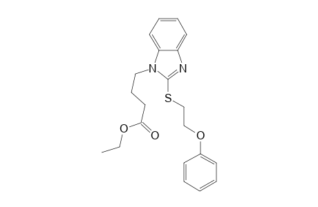 Ethyl 4-(2-((2-phenoxyethyl)thio)-1H-benzo[d]imidazol-1-yl)butanoate