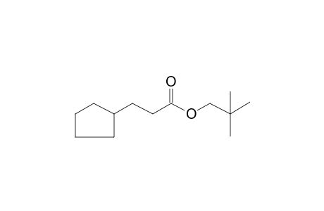 Neopentyl 3-cyclopentylpropanoate