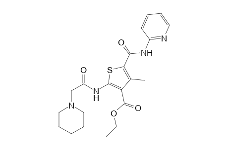 Ethyl 4-methyl-2-(2-(piperidin-1-yl)acetamido)-5-(pyridin-2-ylcarbamoyl)thiophene-3-carboxylate