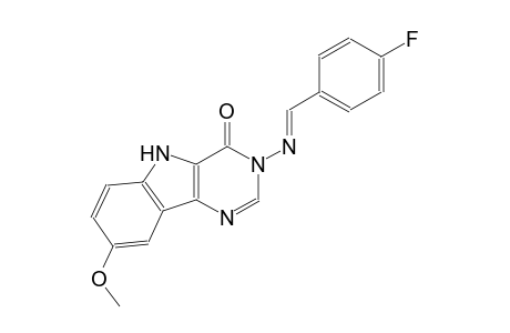 3-{[(E)-(4-fluorophenyl)methylidene]amino}-8-methoxy-3,5-dihydro-4H-pyrimido[5,4-b]indol-4-one