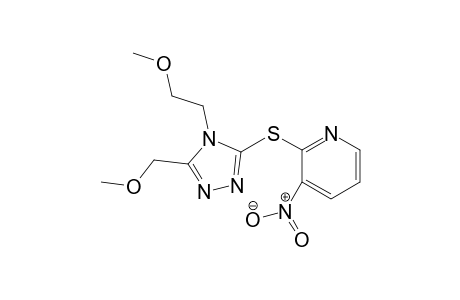 2-((4-(2-methoxyethyl)-5-(methoxymethyl)-4H-1,2,4-triazol-3-yl)thio)-3-nitropyridine