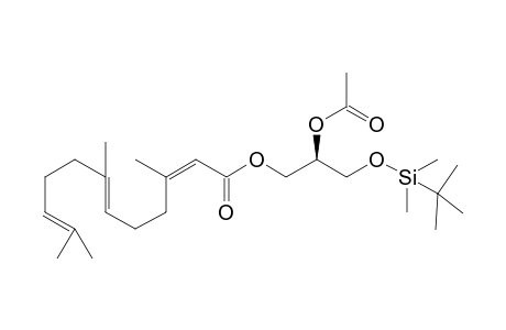 3,7,11-Trimethyl-dodeca-2,6,10-trienoic acid 2-acetoxy-3-(tert-butyl-dimethyl-silanyloxy)-propyl ester