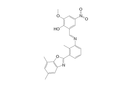 2-({[3-(5,7-dimethyl-1,3-benzoxazol-2-yl)-2-methylphenyl]imino}methyl)-6-methoxy-4-nitrophenol