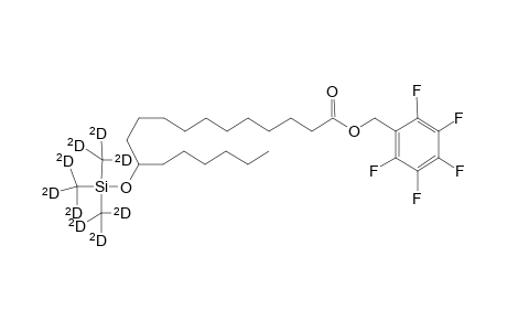 12-Hydroxyoctadecanoic acid, PFB-D9-TMS derivative